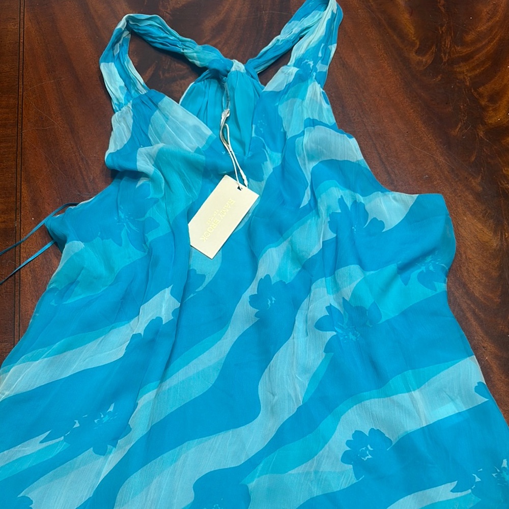 Ramy Brook Turquoise Halter Blouse